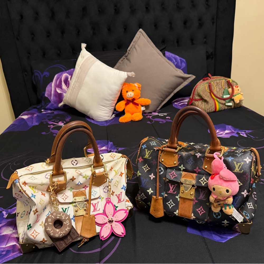 Louis Vuitton Multicolor Monogram Canvas Speedy 30 Handbag - Black & White